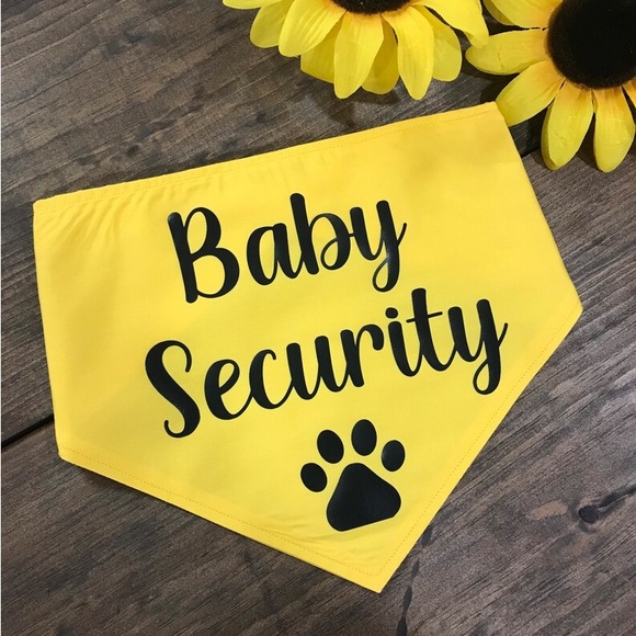 NEW BABY ANNOUNCEMENT DOG BANDANA - Picture 1 of 8